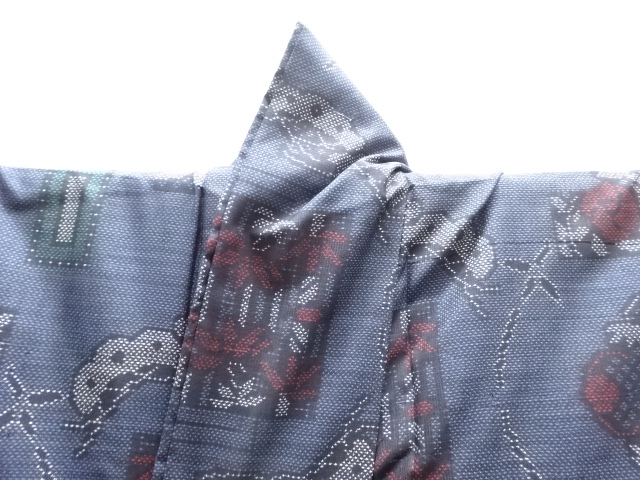  松笹模様織り出し本場泥大島紬着物(5マルキ)